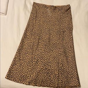 J.Crew Leopard Satin Midi Skirt NEVER WORN